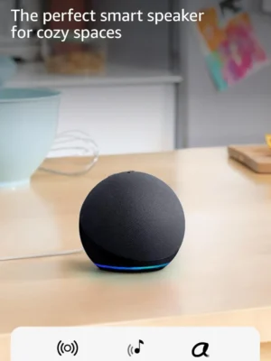 Amazon Echo Dot: parlante Alexa con sonido vibrante, ideal para dormitorios, comedores y oficinas (carbón)