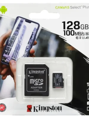 Memoria micro SD card 128GB de almacenamiento con velocidad Clase 10 A1; 100MB/s. - KINGSTON